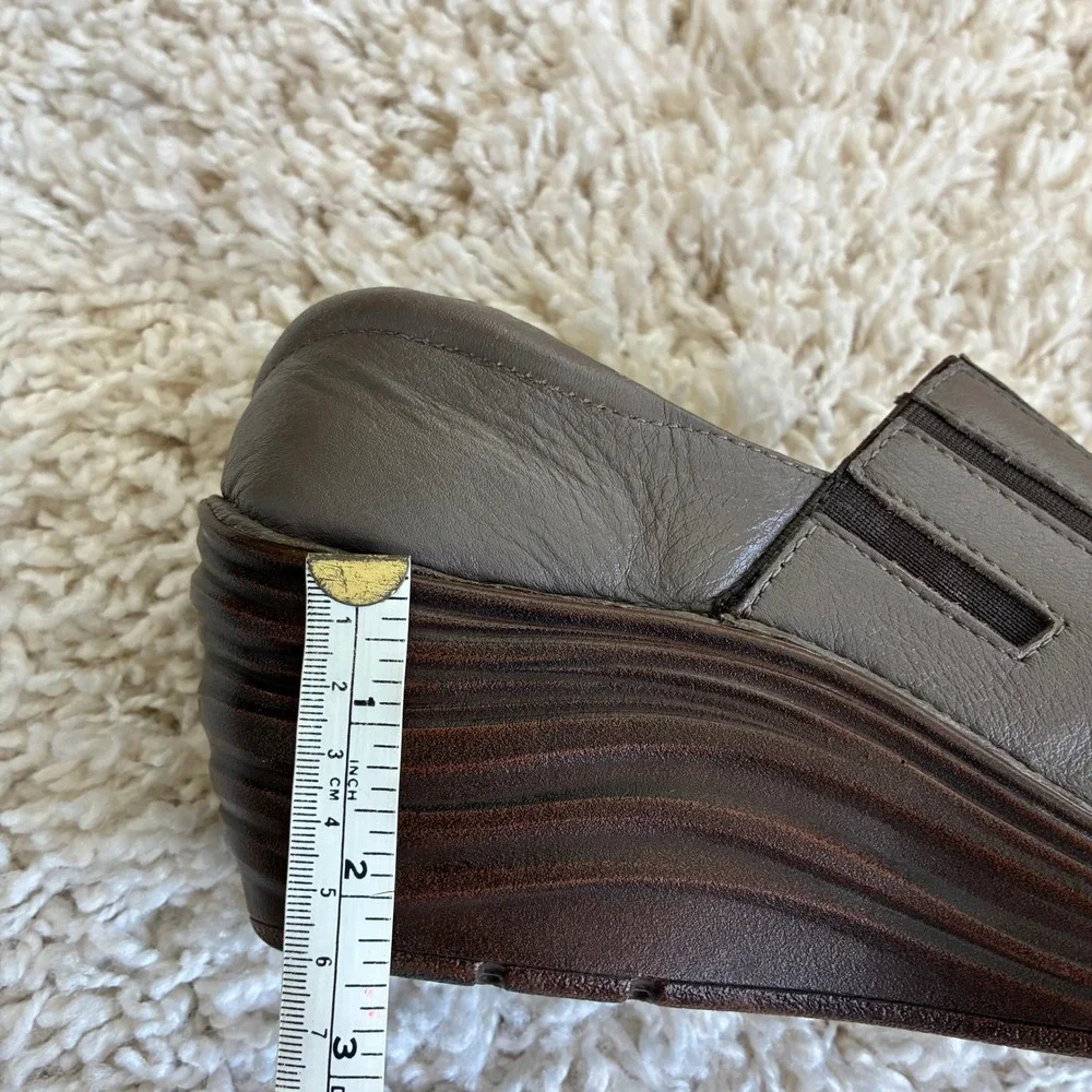 Bionica Leather Wedge Loafers‎ Slip On Shoes Women's 11 Comfort Support Walking